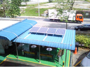Solar power for security guard house