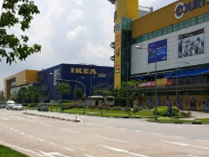 Motion-Sensor LED tube at IKEA Tampines, Singapore